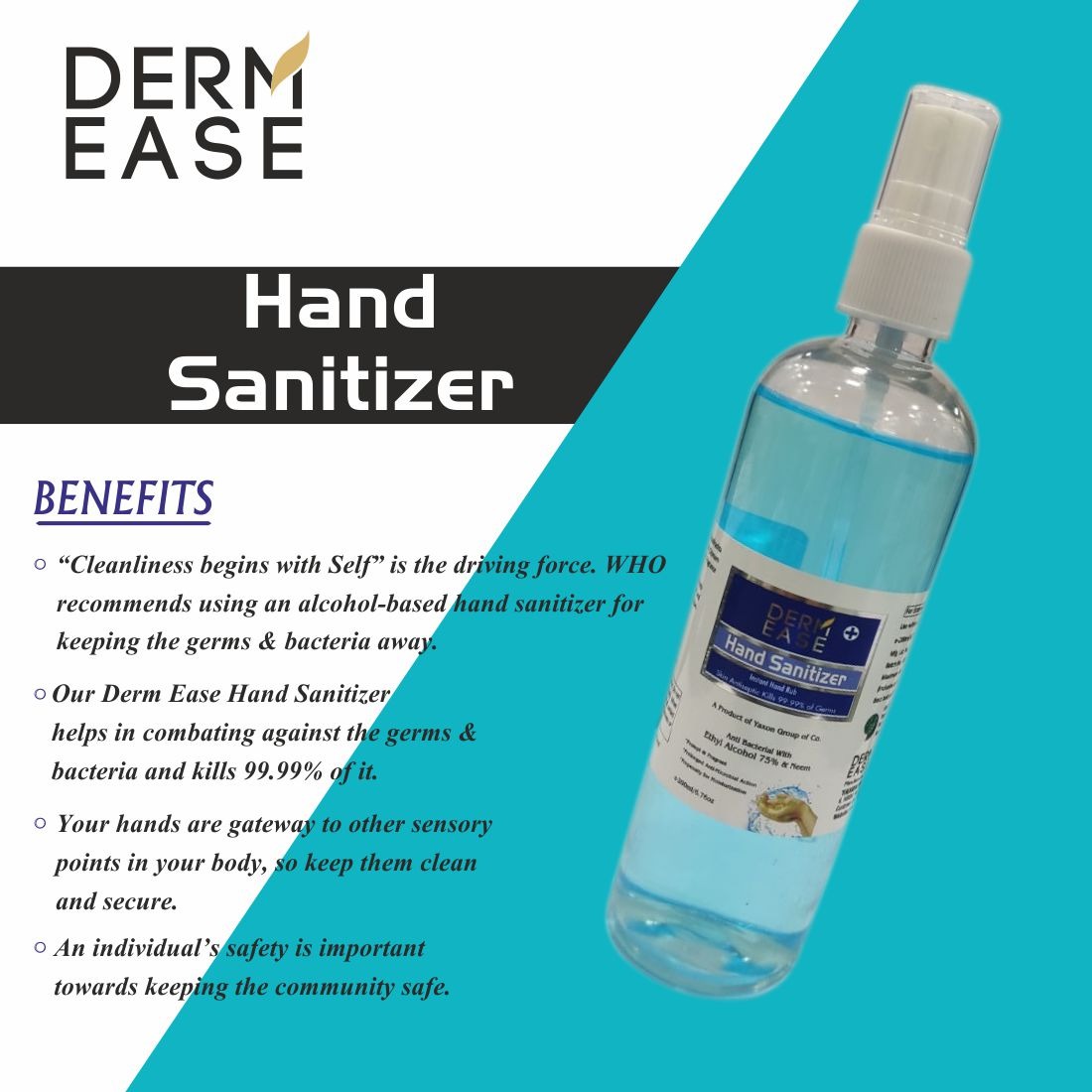 DERM EASE MIST PUMP SPRAY Hand Sanitizer 200ml